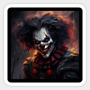 Killer looking Clown Sticker